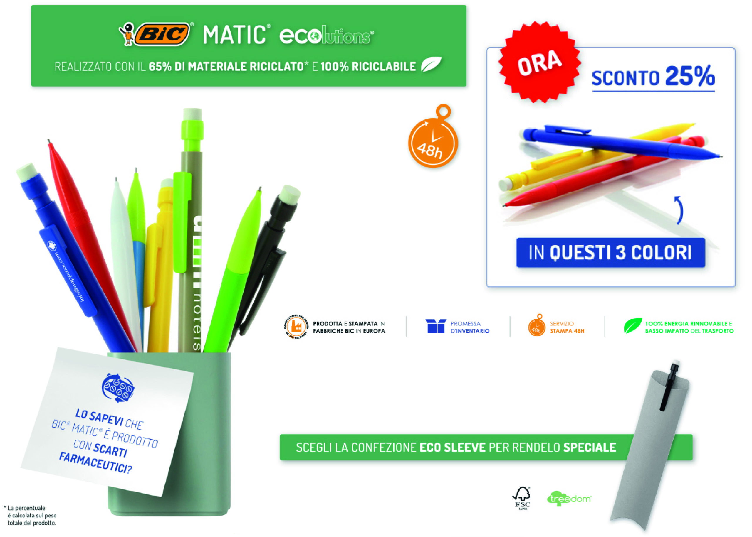 flaminia bic matite eco Offerta matite ecologiche BIC